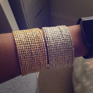 Gold and silver cuffs